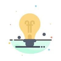 Bulb Education Idea Abstract Flat Color Icon Template vector