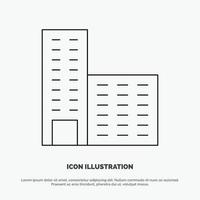 Architecture Building Construction Line Icon Vector
