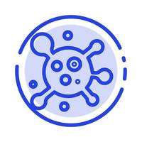 Atom Molecule Science Blue Dotted Line Line Icon vector