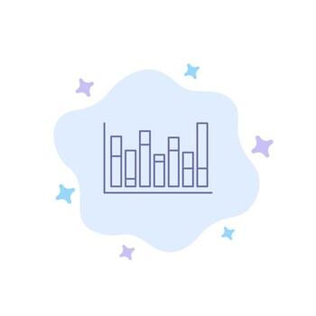 línea de gráfico arriba abajo icono azul en el fondo abstracto de la nube vector