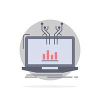 Analysis analytical management online platform Flat Color Icon Vector