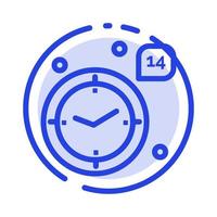 Time Love Wedding Heart Blue Dotted Line Line Icon vector