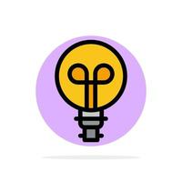 Bulb Light Design Abstract Circle Background Flat color Icon vector