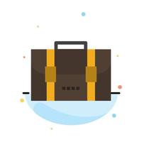 Backpack Bag Travel Office Abstract Flat Color Icon Template vector