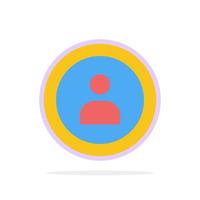 Interface Navigation User Abstract Circle Background Flat color Icon vector