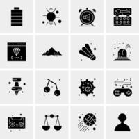 16 iconos de negocios universales vector ilustración de icono creativo para usar en proyectos relacionados con la web y dispositivos móviles