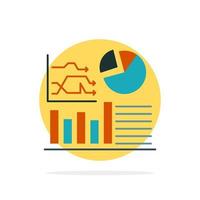 Graph Success Flowchart Business Abstract Circle Background Flat color Icon vector