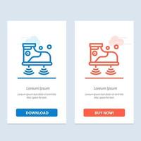 zapatos tecnología de servicio wifi azul y rojo descargar y comprar ahora plantilla de tarjeta de widget web vector