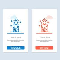 Candle Light Wedding Love  Blue and Red Download and Buy Now web Widget Card Template vector