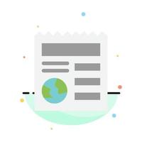 Basic Document Globe Ui Abstract Flat Color Icon Template vector