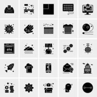 25 iconos de negocios universales vector ilustración de icono creativo para usar en proyectos relacionados con la web y dispositivos móviles