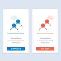 User Looked Avatar Basic  Blue and Red Download and Buy Now web Widget Card Template vector