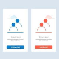 User Looked Avatar Basic  Blue and Red Download and Buy Now web Widget Card Template vector