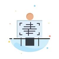 Xray Patient Hospital Radiology  Abstract Flat Color Icon Template vector