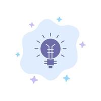 Light bulb Bulb Electrical Idea Lamp Light Blue Icon on Abstract Cloud Background vector