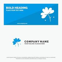 anémona flor de anémona flor flor de primavera icono sólido banner de sitio web y plantilla de logotipo de empresa vector