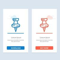 Education Pin Marker  Blue and Red Download and Buy Now web Widget Card Template vector