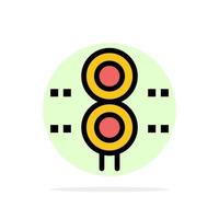 Sign Station Traffic Train Transportation Abstract Circle Background Flat color Icon vector