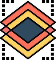Layers Object Layer Server  Flat Color Icon Vector icon banner Template