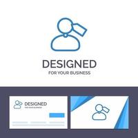 Creative Business Card and Logo template Tag Mark Mane Work Vector Illustration