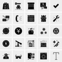 25 iconos de negocios universales vector ilustración de icono creativo para usar en proyectos relacionados con la web y dispositivos móviles