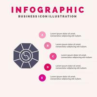 Mirror FengShui China Chinese Infographics Presentation Template 5 Steps Presentation vector