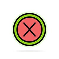 Close Cross Interface No User Abstract Circle Background Flat color Icon vector