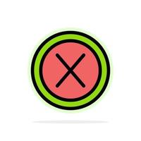 Close Cross Interface No User Abstract Circle Background Flat color Icon vector