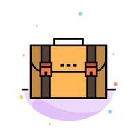 Briefcase Business Case Documents Marketing Portfolio Suitcase Abstract Flat Color Icon Template vector