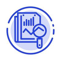 File Static Search Computing Blue Dotted Line Line Icon vector