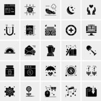 25 iconos de negocios universales vector ilustración de icono creativo para usar en proyectos relacionados con la web y dispositivos móviles