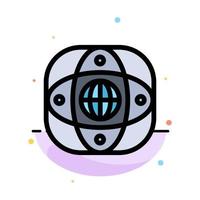 Artificial Connection Earth Global Globe Abstract Flat Color Icon Template vector