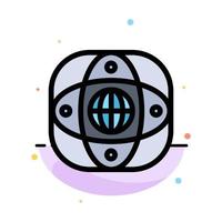 Artificial Connection Earth Global Globe Abstract Flat Color Icon Template vector