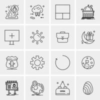 16 Universal Business Icons Vector Creative Icon Illustration to use in web and Mobile Related project