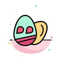 Egg Easter Holiday Abstract Flat Color Icon Template vector