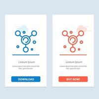 Atom Molecule Science  Blue and Red Download and Buy Now web Widget Card Template vector