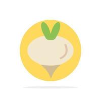 Food Turnip Vegetable Spring Abstract Circle Background Flat color Icon vector