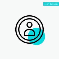 Interface Navigation User turquoise highlight circle point Vector icon