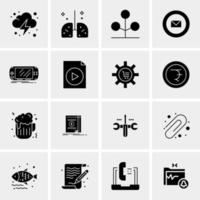 16 Universal Business Icons Vector Creative Icon Illustration to use in web and Mobile Related project