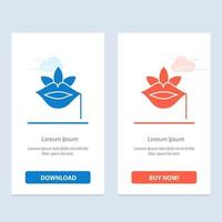 Lips Flower Plant Rose Spring  Blue and Red Download and Buy Now web Widget Card Template vector