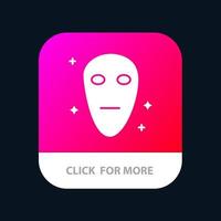 Alien Galaxy Space Mobile App Button Android and IOS Glyph Version vector