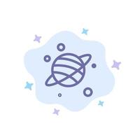 Astrology Planet Space Blue Icon on Abstract Cloud Background vector