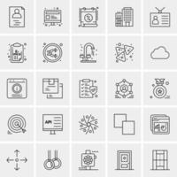 25 iconos de negocios universales vector ilustración de icono creativo para usar en proyectos relacionados con la web y dispositivos móviles