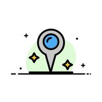 Map Location Marker  Business Flat Line Filled Icon Vector Banner Template