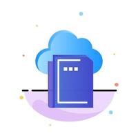 Cloud File Data Computing Abstract Flat Color Icon Template vector