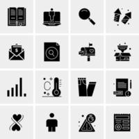 16 iconos de negocios universales vector ilustración de icono creativo para usar en proyectos relacionados con la web y dispositivos móviles