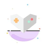 Gamepad Videogame PlayStation Abstract Flat Color Icon Template vector