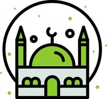 iconos de ramadán oración islámica musulmana y ramadán kareem iconos de línea delgada establecen símbolos modernos de estilo plano aislados en blanco para infografías o uso web vector