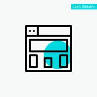 Graphics Design Layout turquoise highlight circle point Vector icon