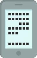 Mobile Education Cell Coding  Flat Color Icon Vector icon banner Template